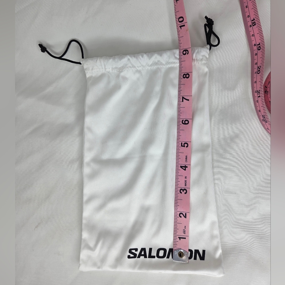 Salomon 9" X 6" Aprox In White Drawstring Bag Perfect For Goggles - Picture 4 of 6